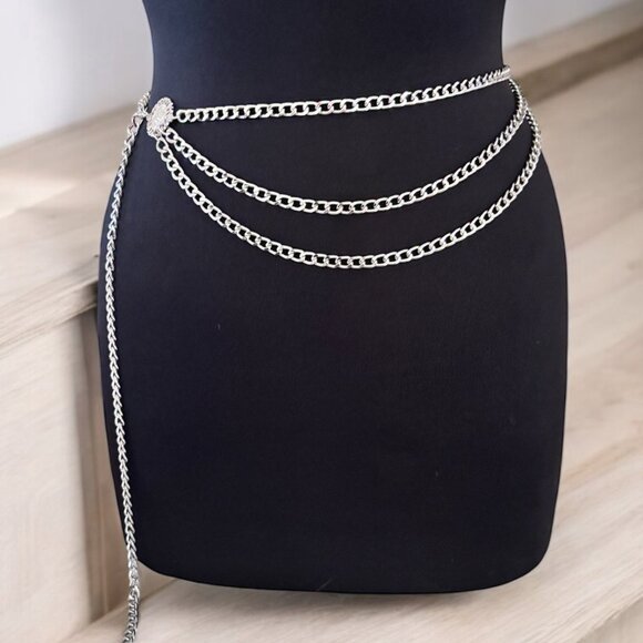 Multi-layer Metal Link Chain Belt - Picture 1 of 6